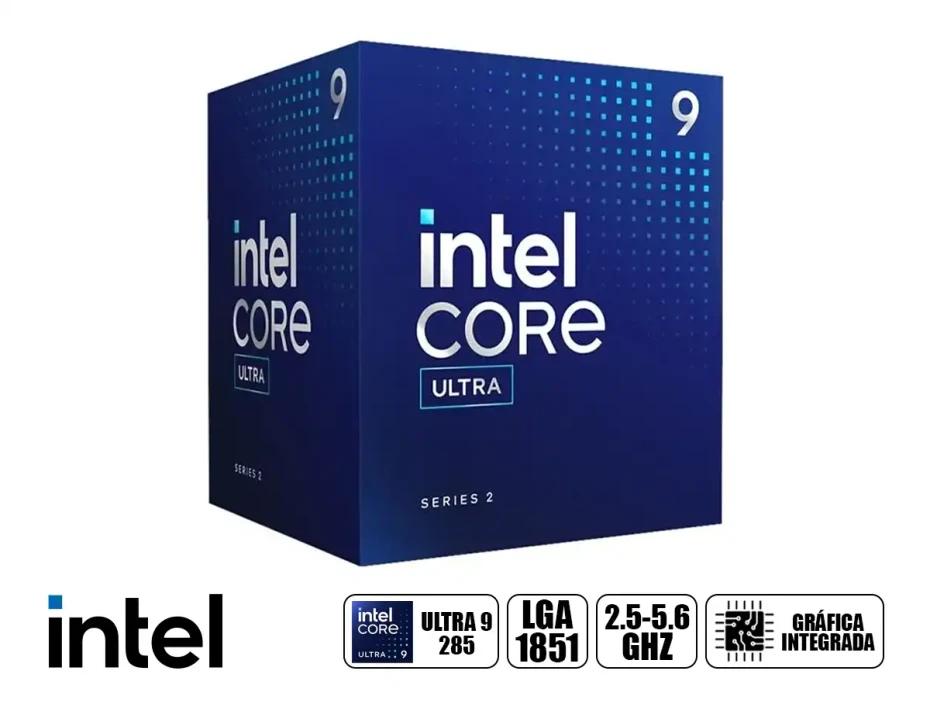 Procesador Intel Core Ultra 9 285 2.50 Gz Hasta 5.6 Ghz (bx80768285k) Lga 1851, 20 Nucleos, 40mb C/grafica, S/cooler