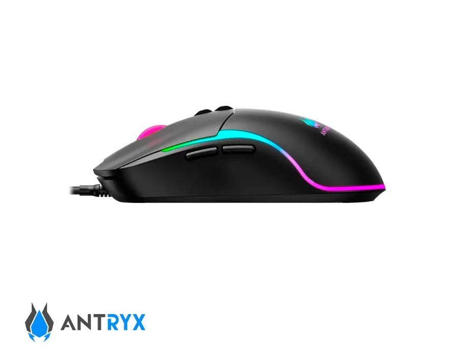 Mouse Antryx Chrome Storm M660 Gaming, Sensor Hasta 7,200 Dpi, Iluminacion Rgb, Con 7 Botones, Conexion Usb, Color Negro (agm-m660k)