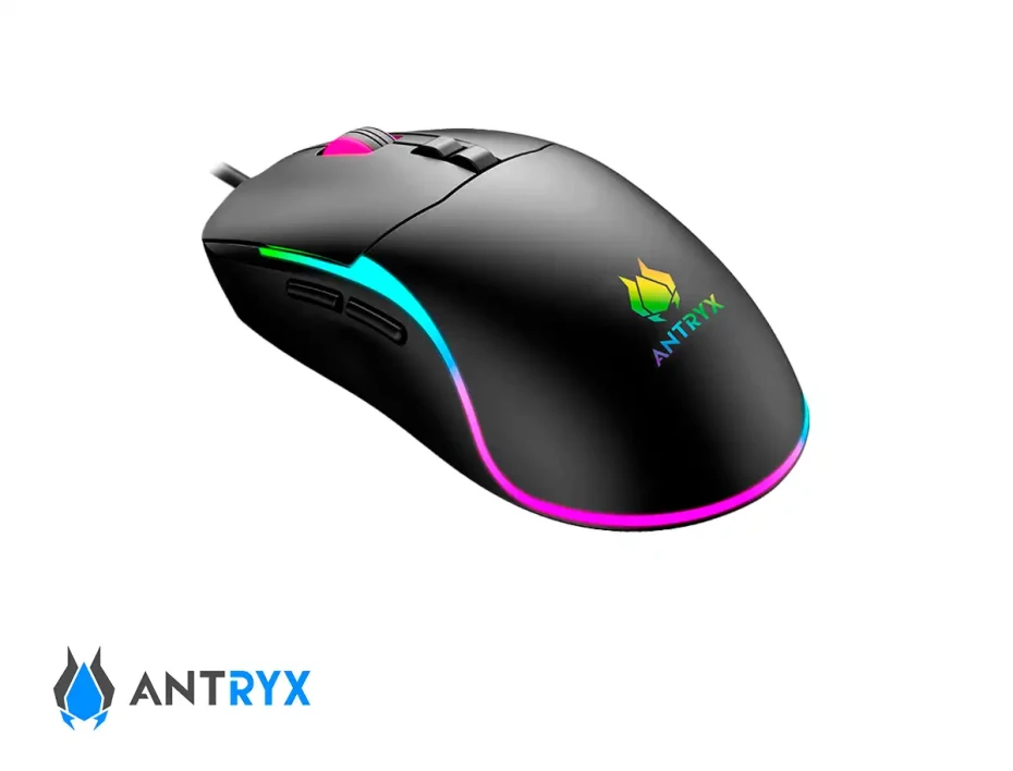 Mouse Antryx Chrome Storm M660 Gaming, Sensor Hasta 7,200 Dpi, Iluminacion Rgb, Con 7 Botones, Conexion Usb, Color Negro (agm-m660k)
