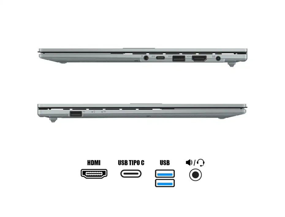 Laptop Asus Ryzen 5 7520u Vivobook Go E1504fa-nj545 (90nb0zr3-m01cm0) Pantalla 15.6" Fhd, Ram 16gb, Ssd 512gb, Windows Free