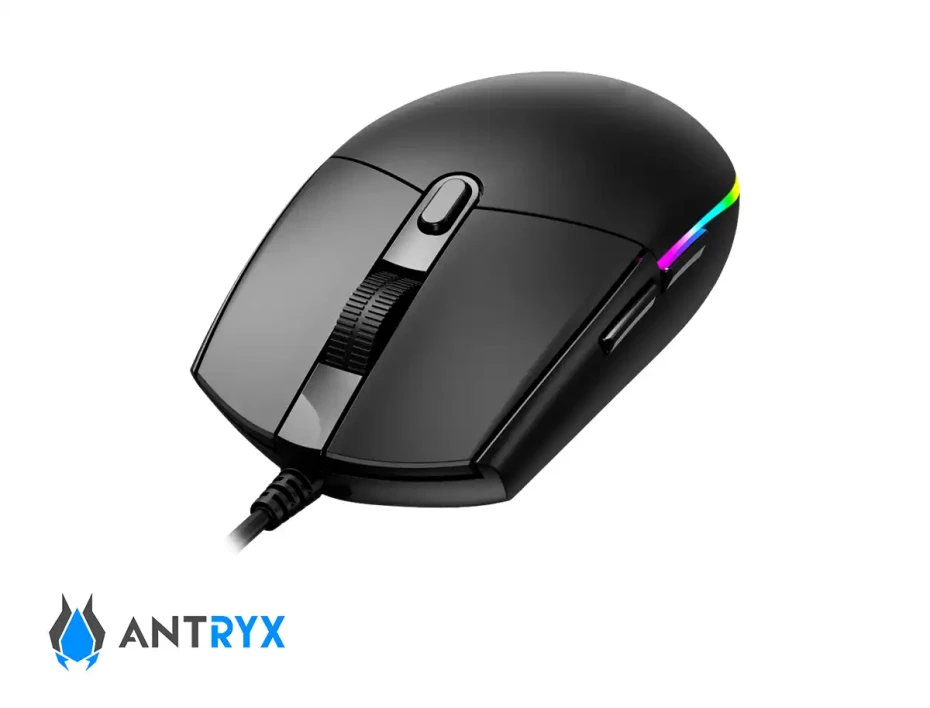 Mouse Antryx Chrome Storm M640 Gaming (agm-m640k) Hasta 4200 Dpi, 6 Botones, Rgb, Negro