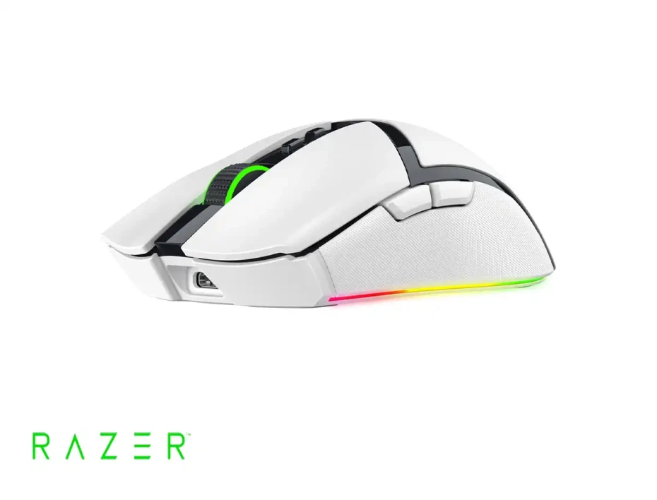 Mouse Inalambrico Razer Cobra Pro (rz01-04660200-r3u1) 30.000 Dpi, 10 Botones Programables, Receptor Usb, Usb C, Bt, Rgb, Blanco