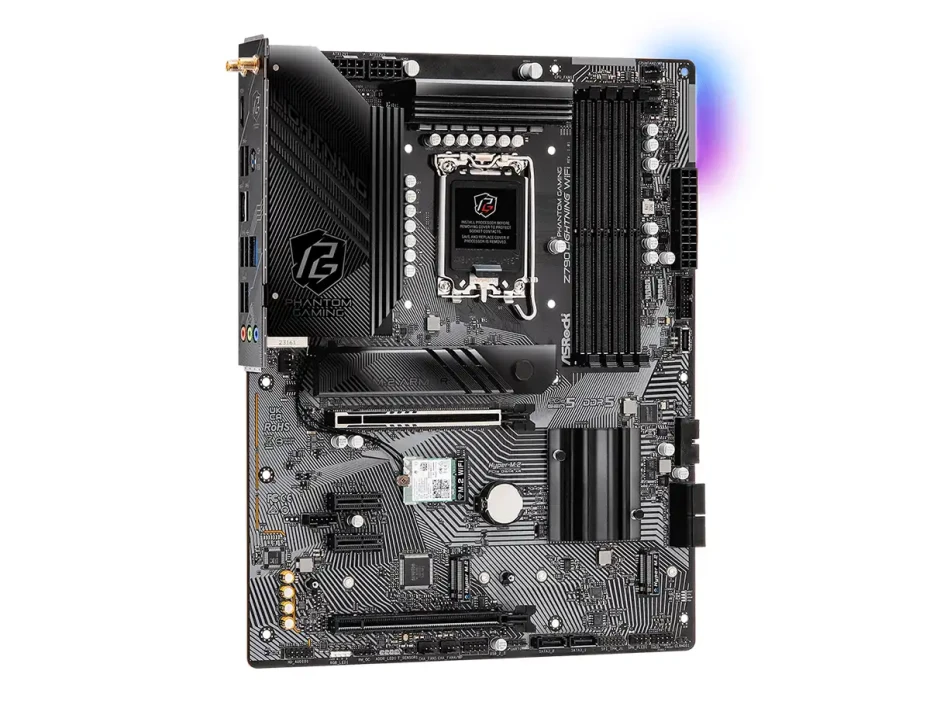 Placa Madre Asrock Z790 Lightning Wifi (90-mxbm80-a0uayz) Socket Lga 1700, Ram Ddr5 Buss 7600oc Mhz, 14va, 13va, 12va Gen, Wifi 6e