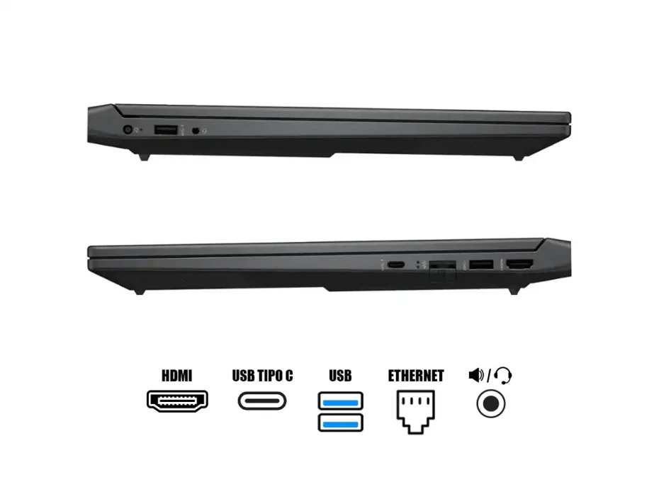 Laptop Hp Core I7-13620h Victus 15-fa2093 Gaming (b97dtua#aba) 15.6" Fhd, 144hz, Ram 16gb, Ssd 1tb, Rtx 5060 8gb, Win11, Mica Silver, 13gen.