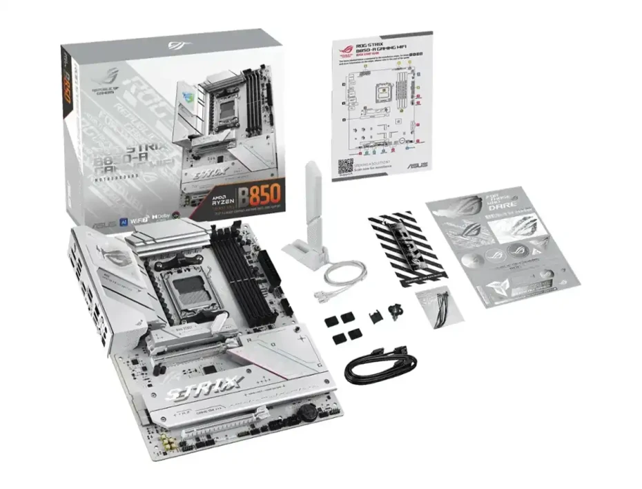 Placa Madre Asus B850-plus Rog-a Gaming Wifi (90rog Strix B850-ai) Socket Am5, Ddr5, Blanco