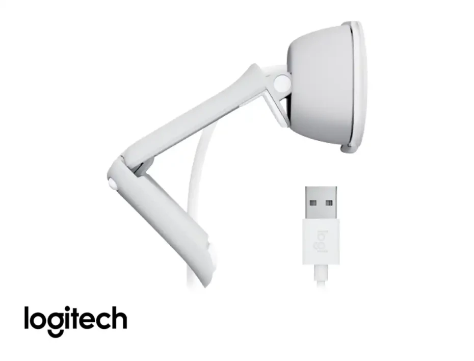 Camara Web Logitech Brio 100 (960-001615) Fhd 1920 X 1080, MicrÓfono Incorporado, Blanco