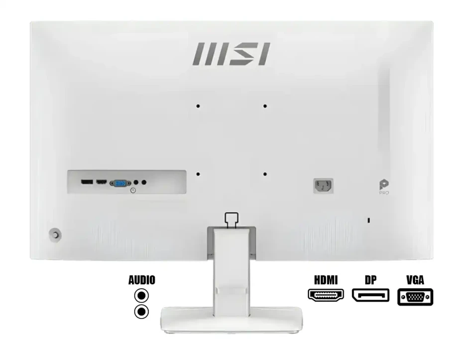 Monitor Msi 27 Pulgadas (pro Mp275w E2) Gaming 120hz, Fhd, 1ms, 1hdmi, 1vga, Altavoces, Blanco