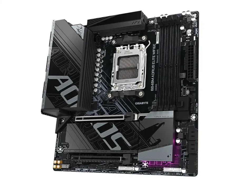 Placa Madre Gigagbyte B840m Aorus Elite Wifi6e (g-b840m-a-elite-wifi6e) Am5, 4 Slot De Ram