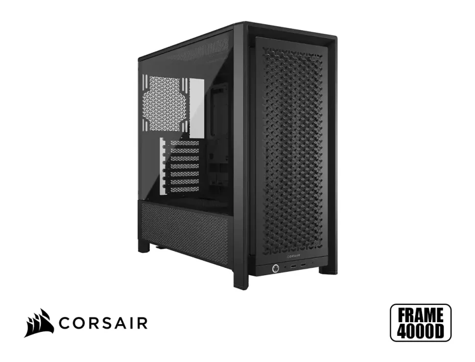 Case Corsair Frame 4000d S/fuente (cc-9011290-ww) Panel De Vidrio Templado, Black