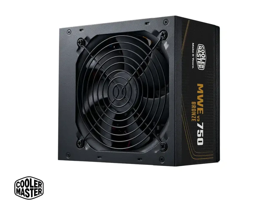Fuente De Poder Cooler Master 750w Mwe V3 (mpe-7501-acaaw-3bus) Atx, 80 Plus Bronze, No Modular, Negro