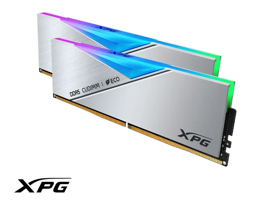 Memoria Ram Xpg Ddr5 48gb (24gbx2) Lancer Cudimm Rgb (ax5cu8400c4024g-dclacrsg) 8400 Mt/s, Cl 40, Plata