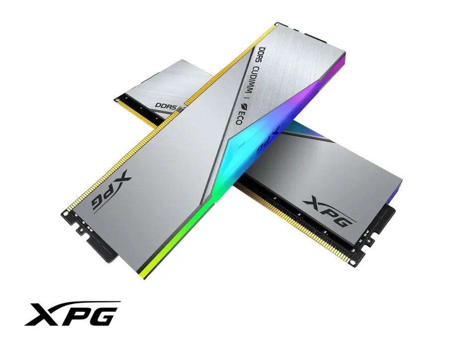Memoria Ram Xpg Ddr5 48gb (24gbx2) Lancer Cudimm Rgb (ax5cu8400c4024g-dclacrsg) 8400 Mt/s, Cl 40, Plata