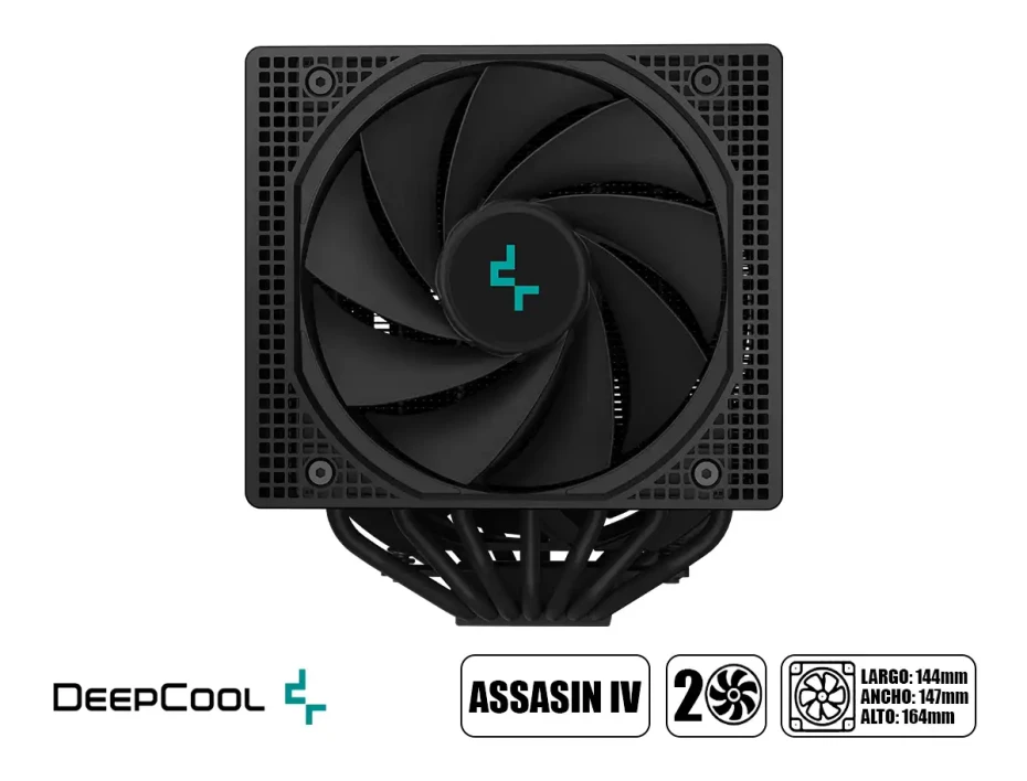 Cooler Para Procesador Deepcool Assassin Iv (r-asn4-bknnmt-g) 2 Ventiladores, Aluminio