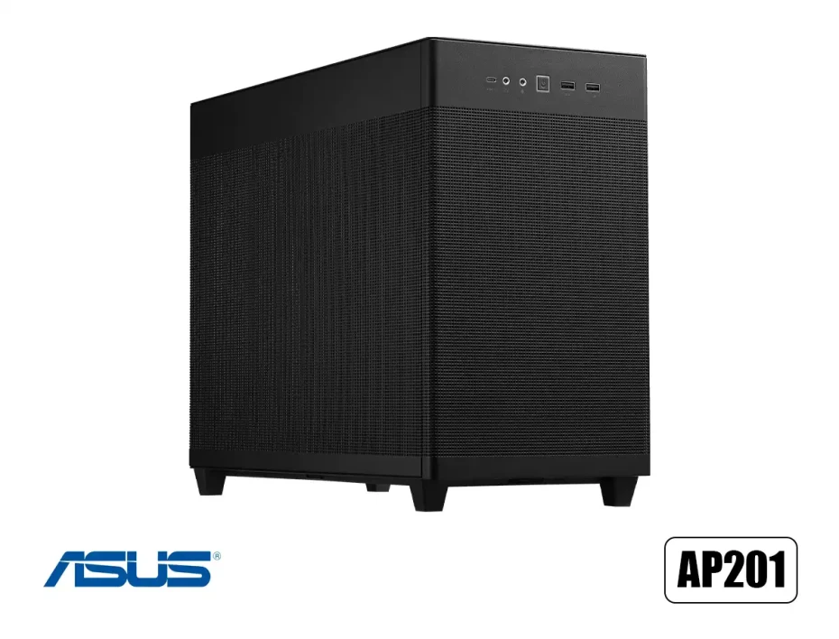 Case Asus Ap201 Mini Con Malla S/fuente (90dc00g0-b38010) Micro Atx, 1 Ventilador, Negro