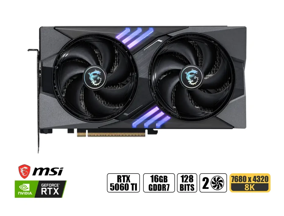 Tarjeta De Video Msi Geforce Rtx 5060 Ti 16gb Gaming Oc  Gddr7 (rtx 5060 Ti 16g Gaming Oc) Nvidia, 128 Bits
