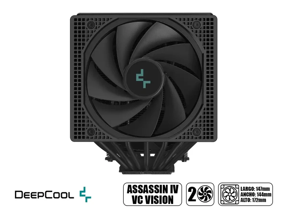 Cooler Para Procesador Deepcool Assassin Iv Vc Vision (r-asn4-bknvmd-g) 1 Ventiladores, Digitak, Aluminio