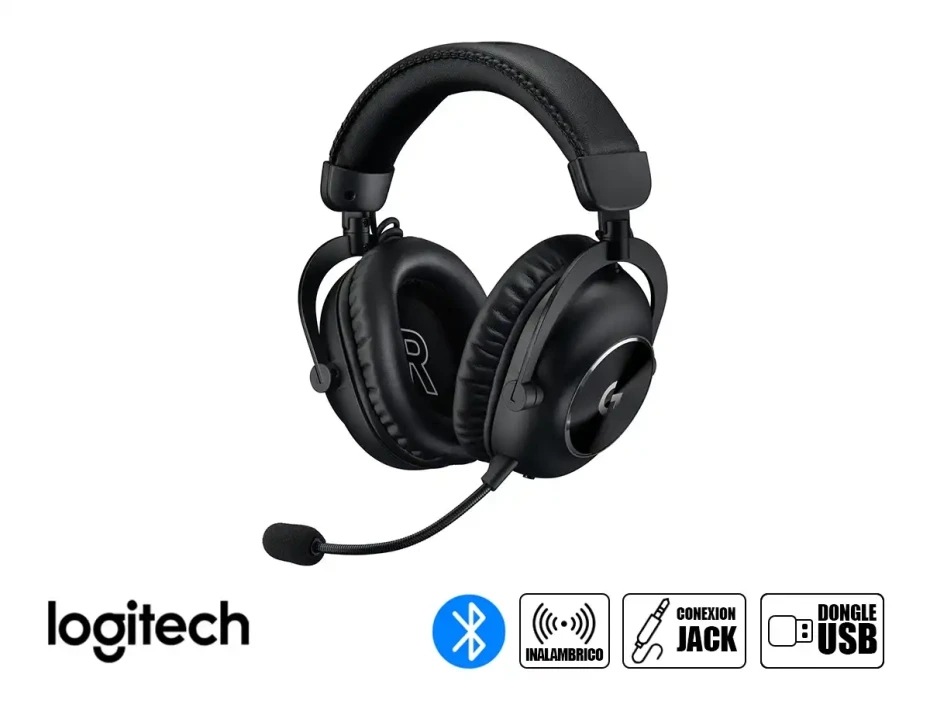 Auricular Inalambrico Logitech G Pro X 2 Lightspeed Gaming (981-001262) Microfono, Negro