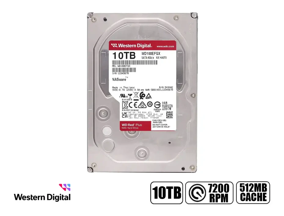 Disco Duro Wester Digital 10tb Red, 256mb, 5400rpm (wd100efgx)