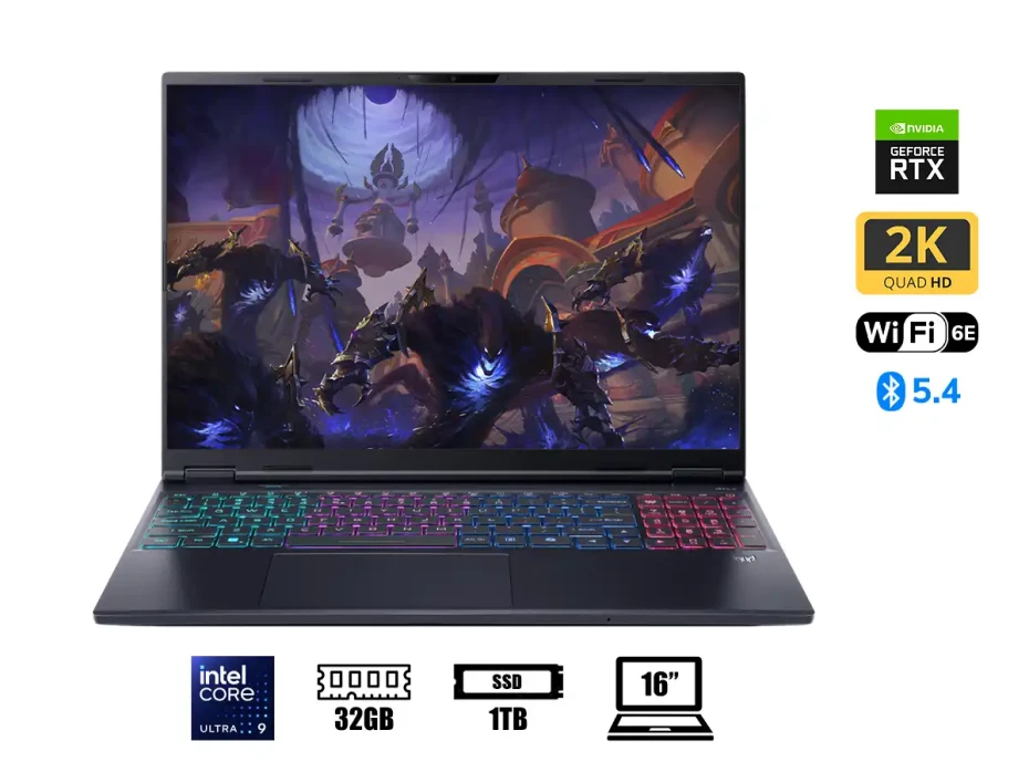 Laptop Acer Core Ultra 9 275hx Predator Helios Neo 16s Phn16s-71-98rf Gaming (nh.u0kaa.001) 16" Wqxga 240hz, Ram 32gb, Ssd 1tb, Rtx 5070ti 12gb, Win11