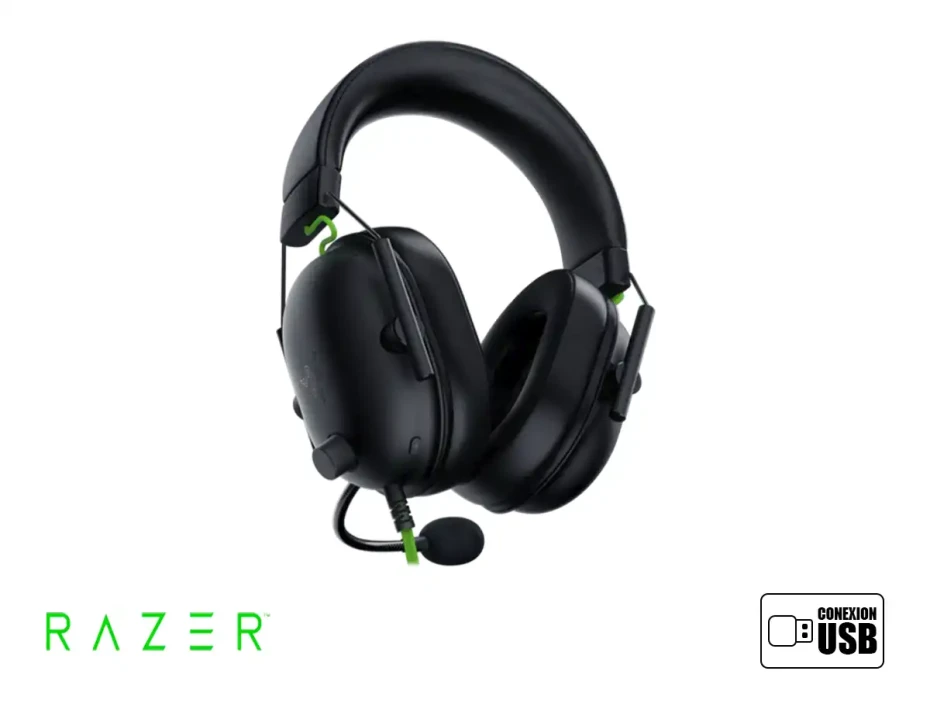 Auricular Razer Blackshark V2 X Usb Gaming 7.1 (rz04-04570100-r3u1) Con Microfono, Interfaz Usb, Negro