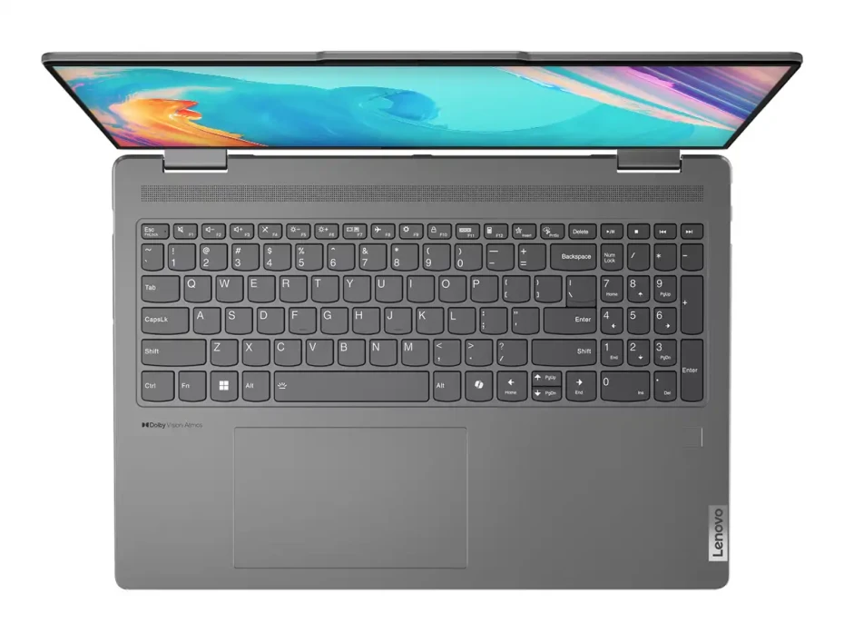 Laptop Lenovo Core Ultra 7 155u Yoga 7 16iml9 2-in-1 (83dl0002us) Pantalla 16" Wuxga Oled, Ram 16gb, Ssd 1tb, Intel Graphics, Win11, Grey