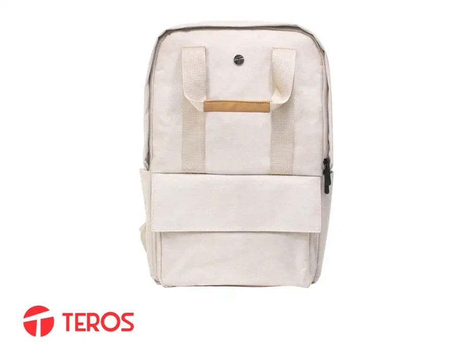 Mochila Teros (te-9026bg) 15 6" Poliester Beige Interior Marron