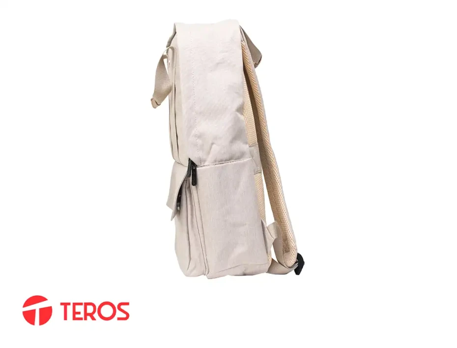 Mochila Teros (te-9026bg) 15 6" Poliester Beige Interior Marron