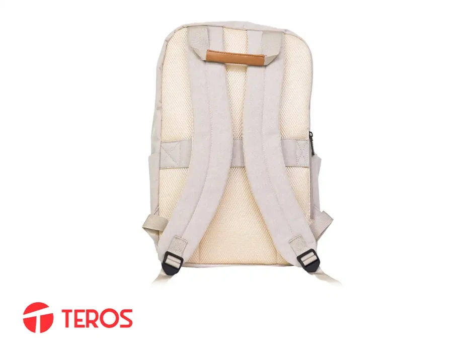 Mochila Teros (te-9026bg) 15 6" Poliester Beige Interior Marron