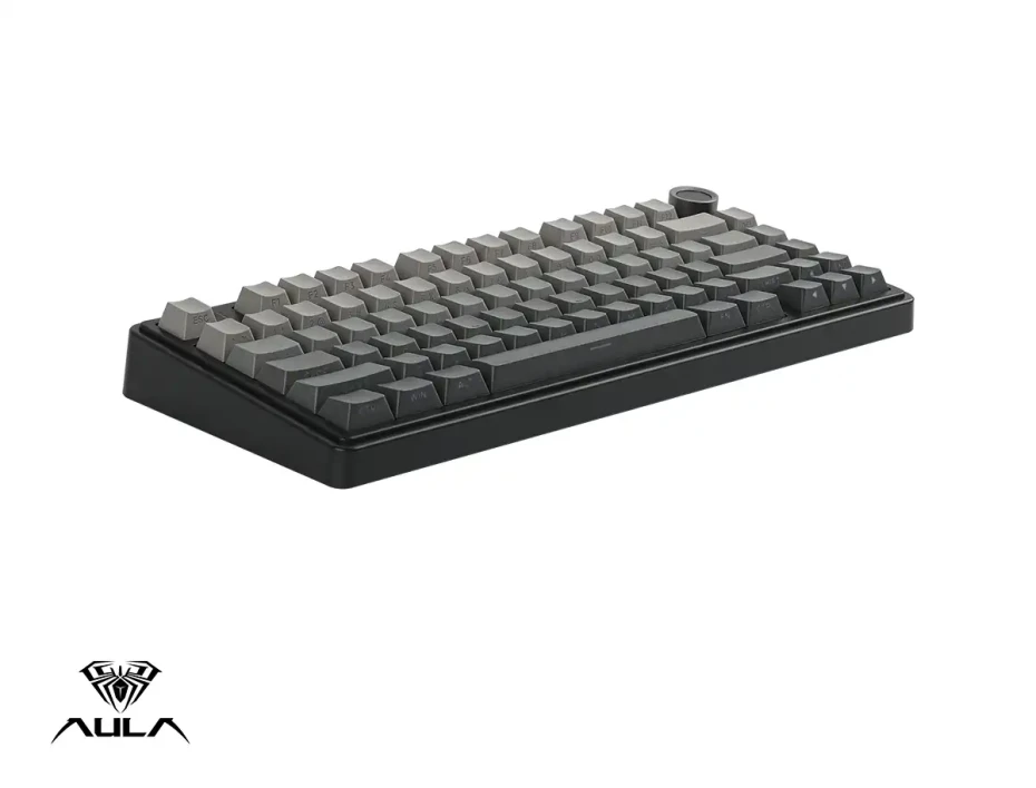 Teclado Gamer Inalambrico Aula F75 (au-f75w10en5) Mecanico, Switch Green, Black Degradado, Rgb