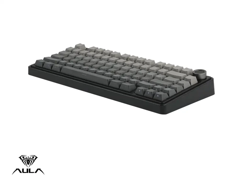 Teclado Gamer Inalambrico Aula F75 (au-f75w10en5) Mecanico, Switch Green, Black Degradado, Rgb