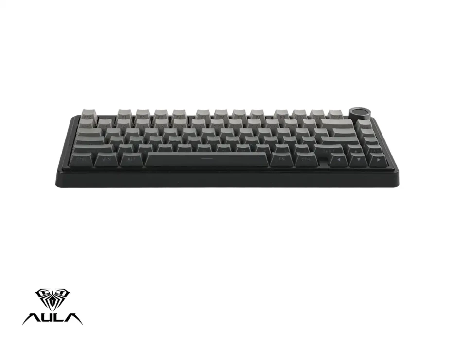 Teclado Gamer Inalambrico Aula F75 (au-f75w10en5) Mecanico, Switch Green, Black Degradado, Rgb