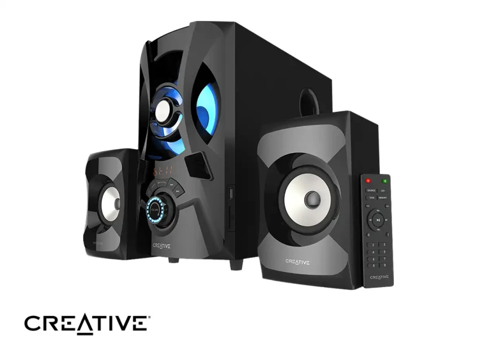 Parlante Creative E2900 De 2.1, Bluetooth 5.0, Control Remoto Con Infrarrojo, Color Negro (51mf0490aa001)