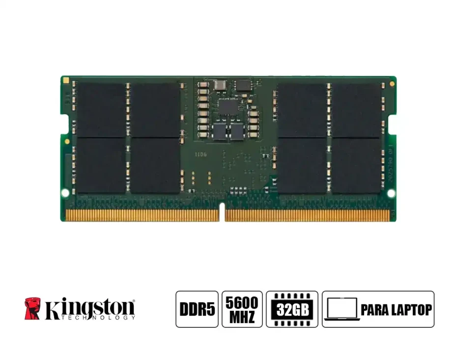 Memoria Para Laptop Sodimm Kingston Ddr5 32gb Kvr (kvr56s46bd8-32) 5600 Mhz