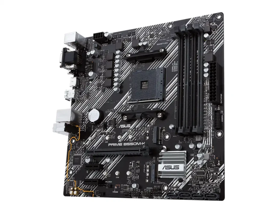 Placa Madre Asus B550m-k Prime (prime-b550m-k ) Socket Am4, 2 Slot De Ram Ddr4 Buss 4866oc Mhz