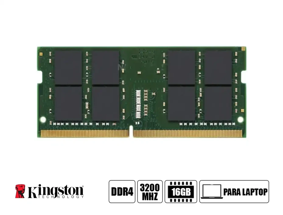 Memoria Para Laptop Sodimm  Kingston Ddr4 16gb (kvr32s22d8/16wp) 3200 Mhz