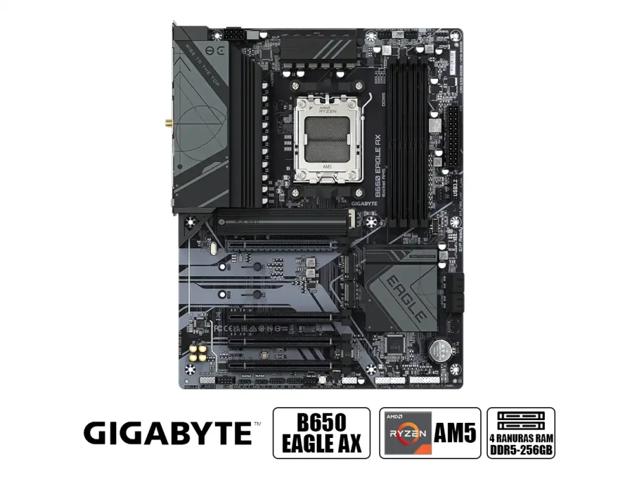 Placa Madre Gigabyte B650 Eagle Ax (b650-eagle-ax) Socket Am5, Ram Ddr5 Buss 8000oc Mhz