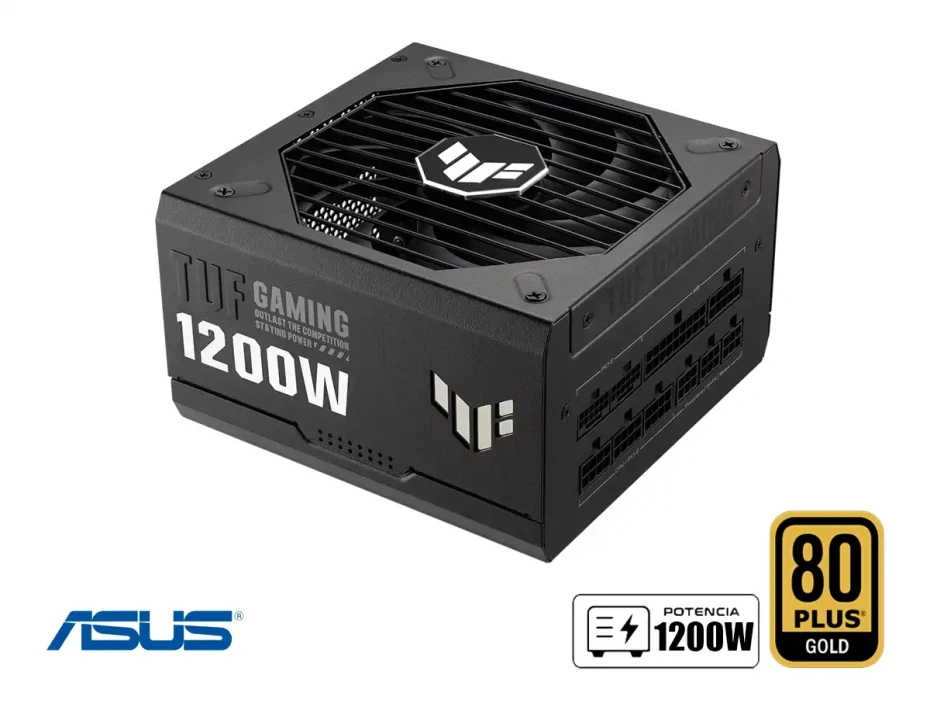 Fuente De Poder Asus 1200w Tuf Gaming (tuf-gaming-1200g) Atx, 80 Plus Gold, Modular, Negro