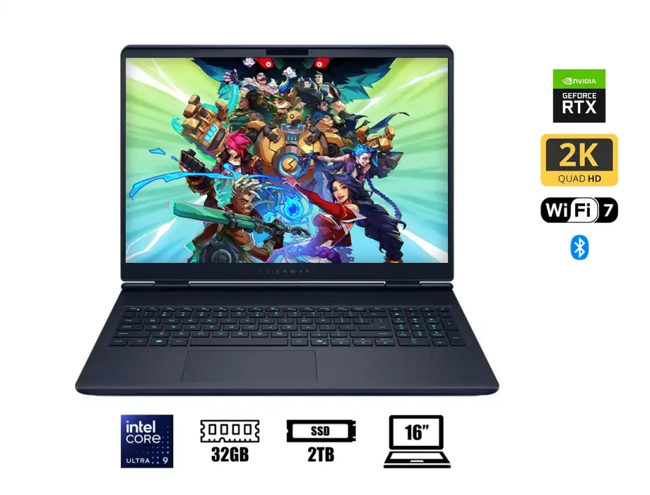 Laptop Dell Core Ultra 9 275hx Alienware Aurora 16 Lac1625 Gaming (lac16251-9582blu-pus) 16" Wqxga 240hz, Ram 32gb, Ssd 2tb, Rtx 5070 8gb, Win11