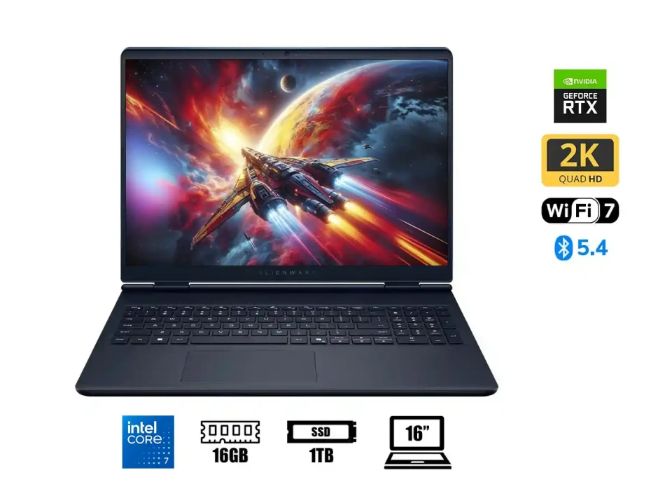 Laptop Dell Core 7 240h Alienware Aurora 16 Ac16250 Gaming (lac16250-7193blu-pus) 16" Wqxga 120hz, Ram 16gb, Ssd 1tb, Rtx 5050 8gb, Blu