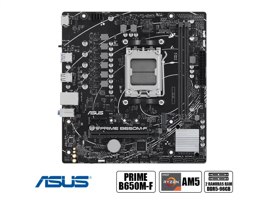 Placa Madre Asus Prime B650m-f(prime-b650m-f) Socket Am5, Ram Ddr5