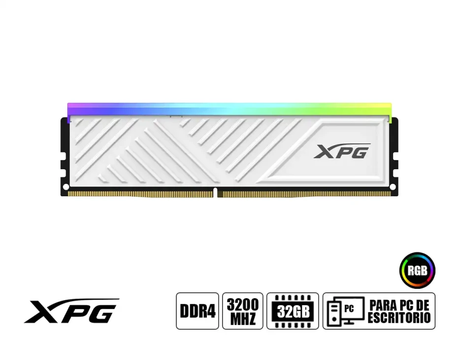 Memoria Ram Xpg Ddr4 32gb Spectrix D35g (ax4u320032g16a-swhd35g) 3200 Mhz, Rgb, White