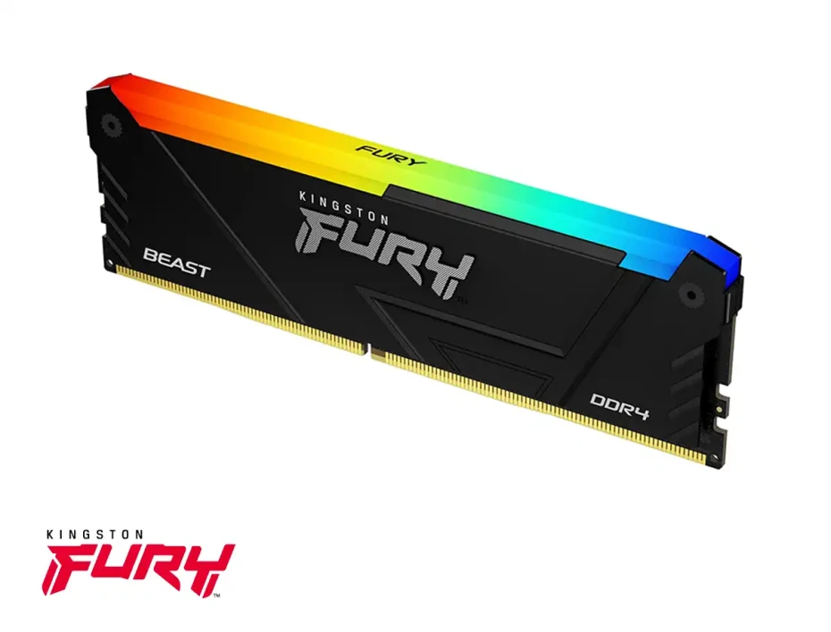 Memoria Ram Kingston Fury Ddr4 16gb Beast (kf432c16bb12a/16wp) 3200 Mhz, Cl16, Negro, Rgb