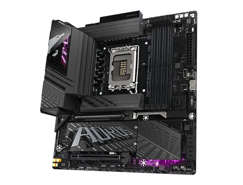Placa Madre Gigabyte Z890m Aorus Elite Wifi 7 Gaming (z890m Aorus Elite Wifi 7) Socket Lga 1851, Ram Ddr5, Core Ultra Gen., Rgb