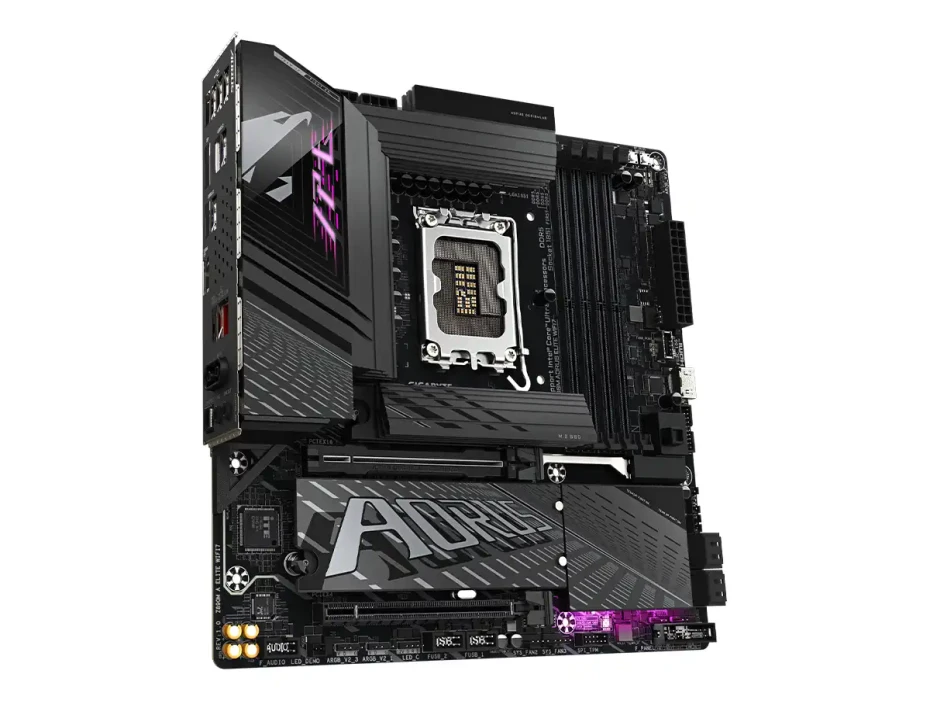 Placa Madre Gigabyte Z890m Aorus Elite Wifi 7 Gaming (z890m Aorus Elite Wifi 7) Socket Lga 1851, Ram Ddr5, Core Ultra Gen., Rgb