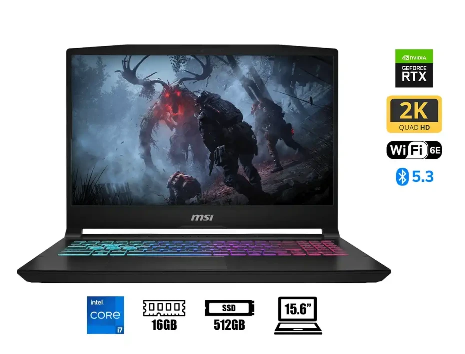 Laptop Msi Core I7 14650hx Katana 15 Hx B14wek-001us Gaming (b14wek-001us) 15.6" 144hz, Ram 16gb, Ssd 512gb, Rtx 5050 8gb, Win11, Black
