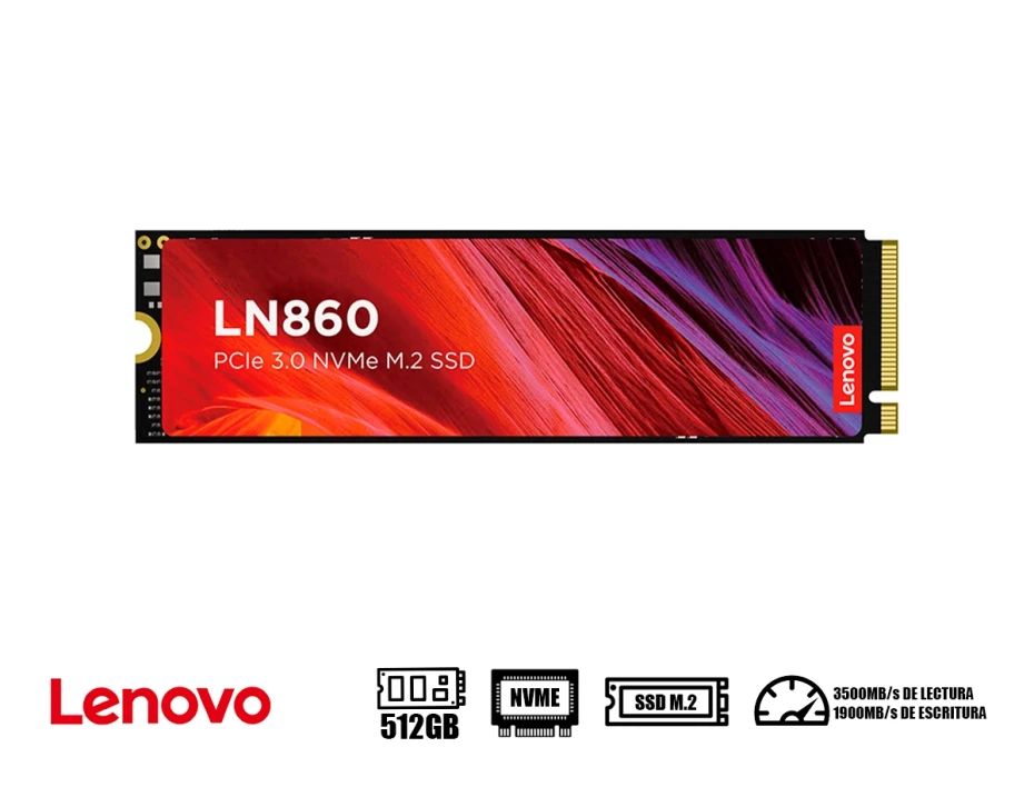 Unidad De Almacenamineto Ssd M.2 Pcie Lenovo 512gb Nvme Ln860, 2280 (5sd1n53083)