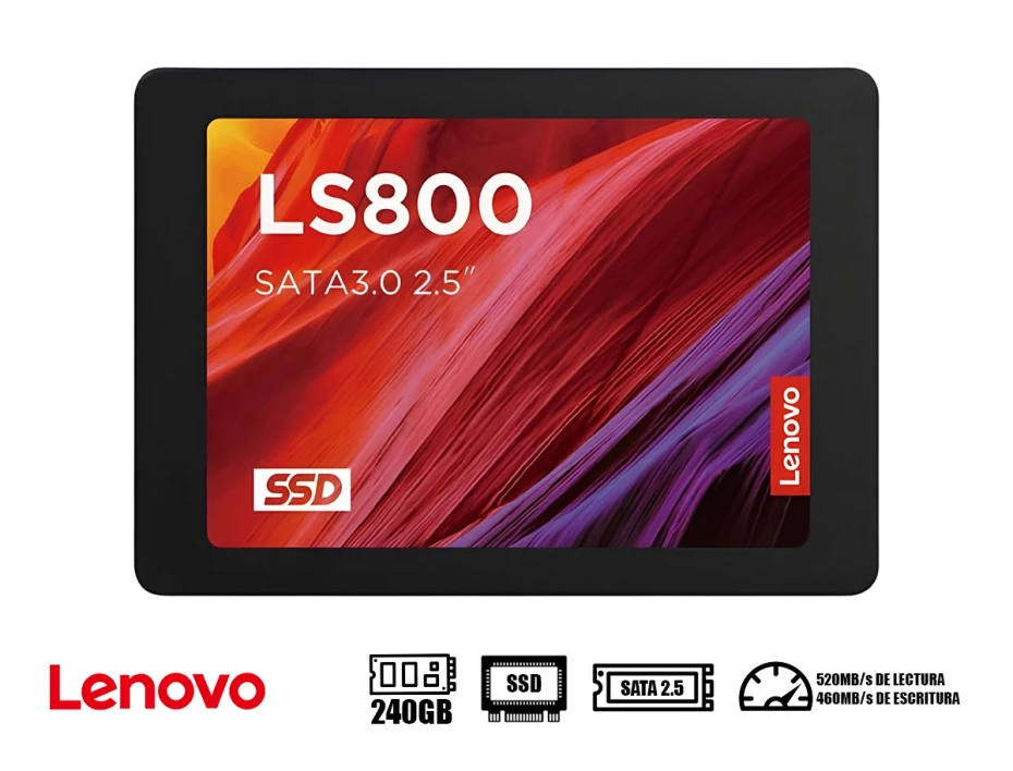 Unidad De Almacenamiento Ssd Sata 2.5 Lenovo Ls800 240gb (5sd1n53075)