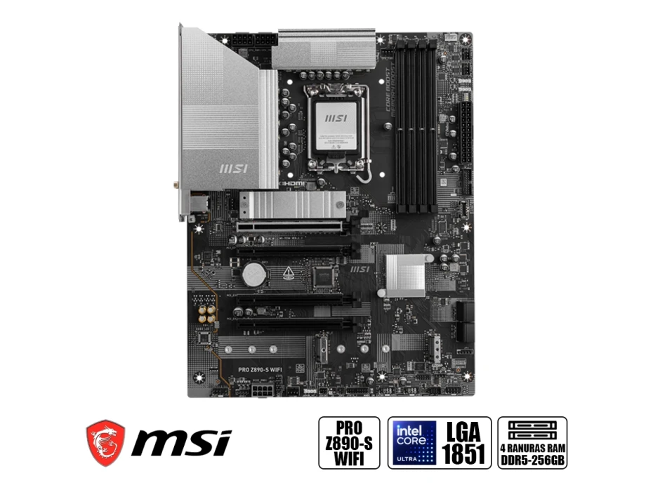 Placa Madre Msi Z890-s Pro Wifi (90pro-z890-s-wifi) Socket Lga 1851, Ram Ddr5, Core Ultra Gen., Wifi 7