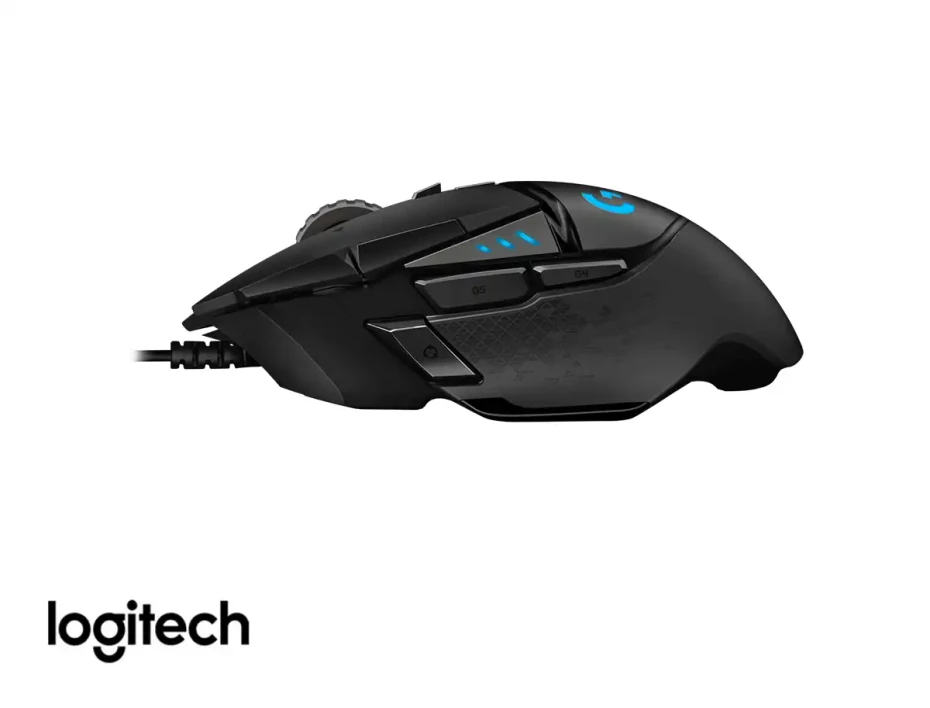 Mouse Logitech G502 Hero Gaming (910-005550) Hasta 25.600 Dpi, 11 Botones Programables, Rgb, Negro