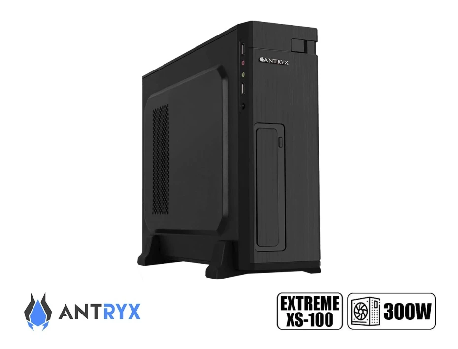 Case Mini Antryx Extreme Xs-100 Fuente 300w (ac-xs100uk-300cpr1) Negro